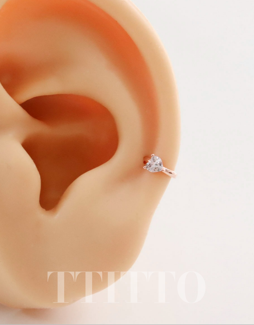 Rhinestone Cartilage Ring Piercing Cartilage Hoops Piercing ear cuff style Helix Earring Helix Piercing screw back ball ,Cartilage piercing ,Tragus Earrings