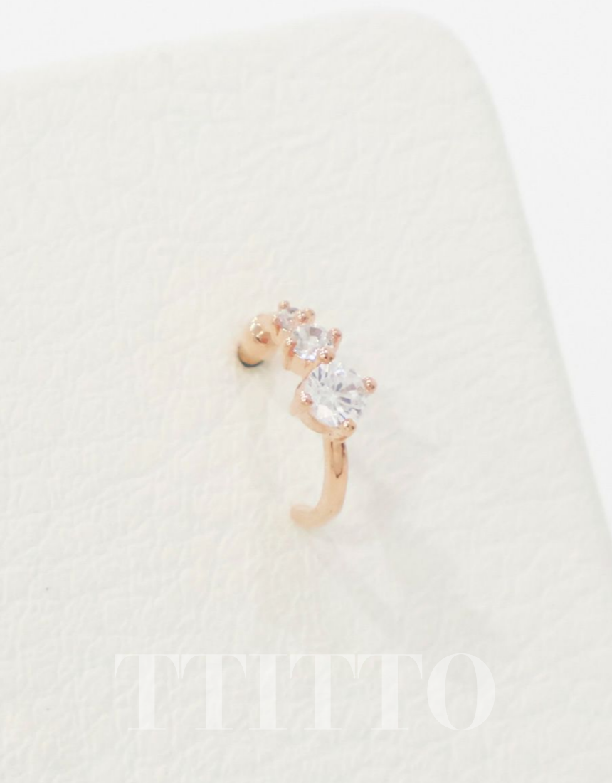 Rhinestone Cartilage Ring Piercing Cartilage Hoops Piercing ear cuff style Helix Earring Helix Piercing screw back ball ,Cartilage piercing ,Tragus Earrings