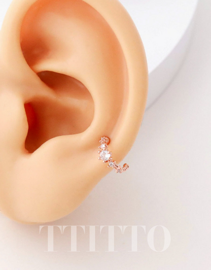 Rhinestone Cartilage Ring Piercing Cartilage Hoops Piercing ear cuff style Helix Earring Helix Piercing screw back ball ,Cartilage piercing ,Tragus Earrings