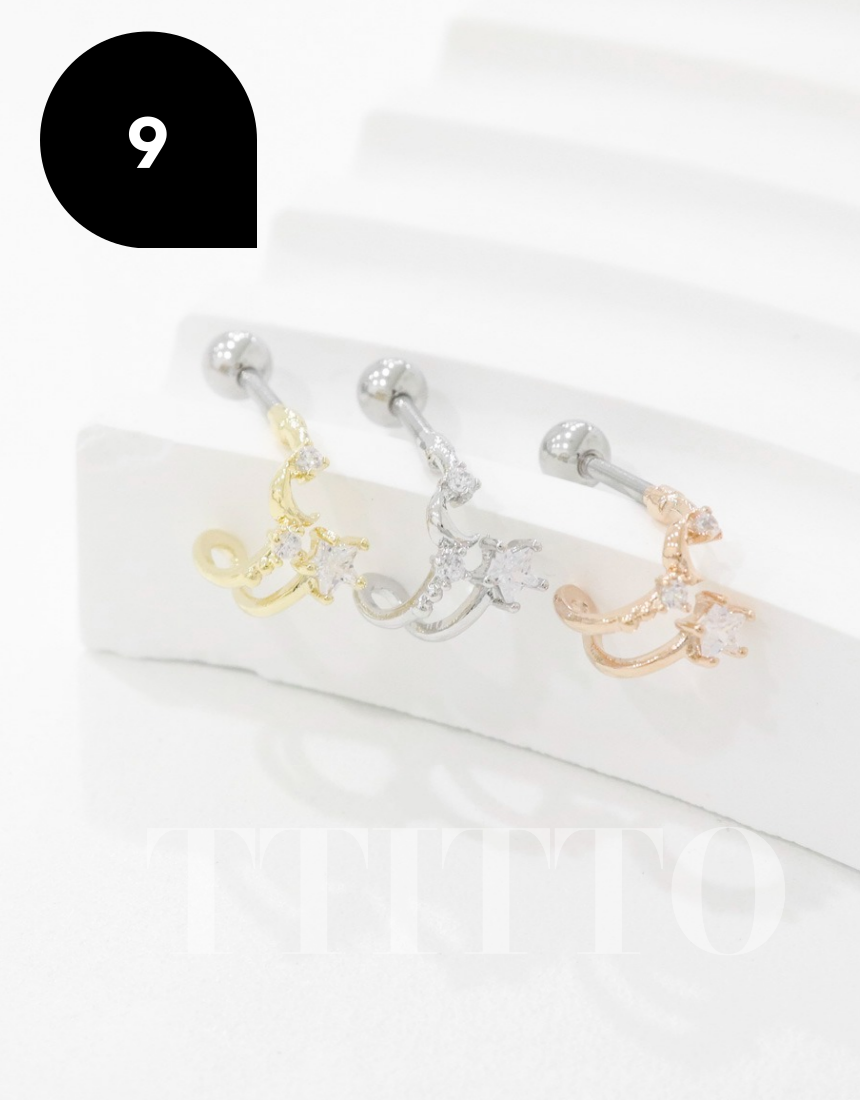 Rhinestone Cartilage Ring Piercing Cartilage Hoops Piercing ear cuff style Helix Earring Helix Piercing screw back ball ,Cartilage piercing ,Tragus Earrings