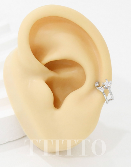 Rhinestone Cartilage Ring Piercing Cartilage Hoops Piercing ear cuff style Helix Earring Helix Piercing screw back ball ,Cartilage piercing ,Tragus Earrings