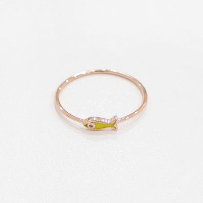 925 Sterling Silver Dainty FISH Ring, symbolizes luck and wealth ring. Lucky ring