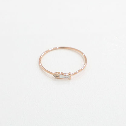 925 Sterling Silver Dainty FISH Ring, symbolizes luck and wealth ring. Lucky ring