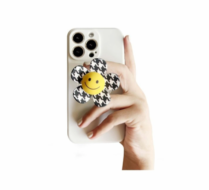 Cute smile flower griptok, Smiley face Mobile Holder Phone Grip Griptok Acrylic