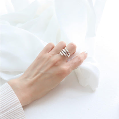 925 sterling silver Multi Strand Ring, Multi-Layered Thick Statement open ring ,Thick ring, statement ring, Open Adjustable ring