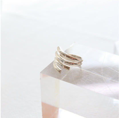 925 sterling silver Multi Strand Ring, Multi-Layered Thick Statement open ring ,Thick ring, statement ring, Open Adjustable ring