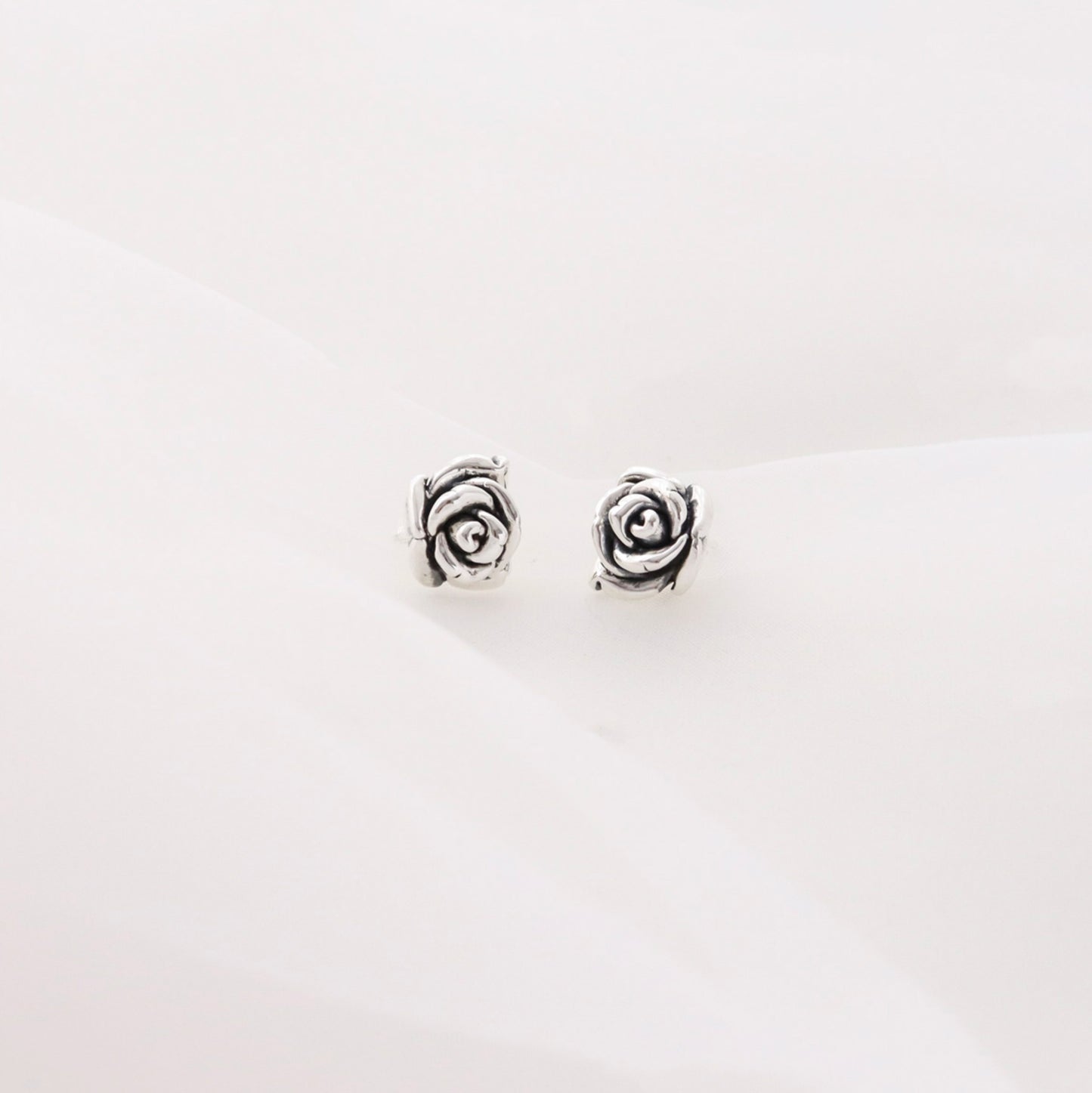 925 Sterling Silver Rose Earrings, Rose Studs, Flower Earrings, Bridesmaid Earrings, Wedding Jewelry, Birthday Gift, Anniversary Gift