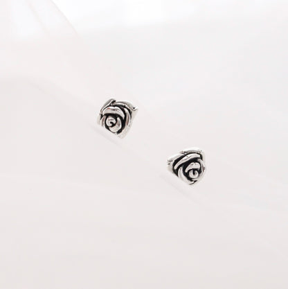 925 Sterling Silver Rose Earrings, Rose Studs, Flower Earrings, Bridesmaid Earrings, Wedding Jewelry, Birthday Gift, Anniversary Gift