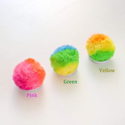 Cute Faux/Fur Pom Pom Phone Grip  Rainbow color fur griptok, Cute Phone Stand Mobile Holder Phone Grip Griptok