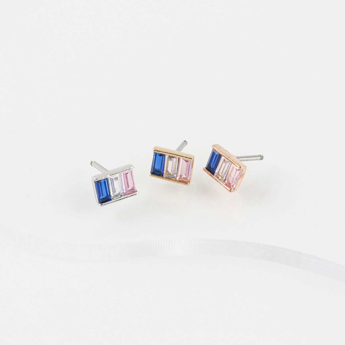 Baguette Tragus Labret Square Rhinestone Cartilage Piercing Vibrant Rectangular Colorful Pushpin Forward Helix Earring Helix Piercing screw back ball ,Cartilage piercing ,Tragus Earrings