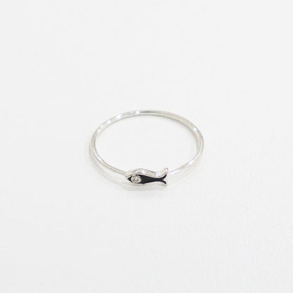 925 Sterling Silver Dainty FISH Ring, symbolizes luck and wealth ring. Lucky ring