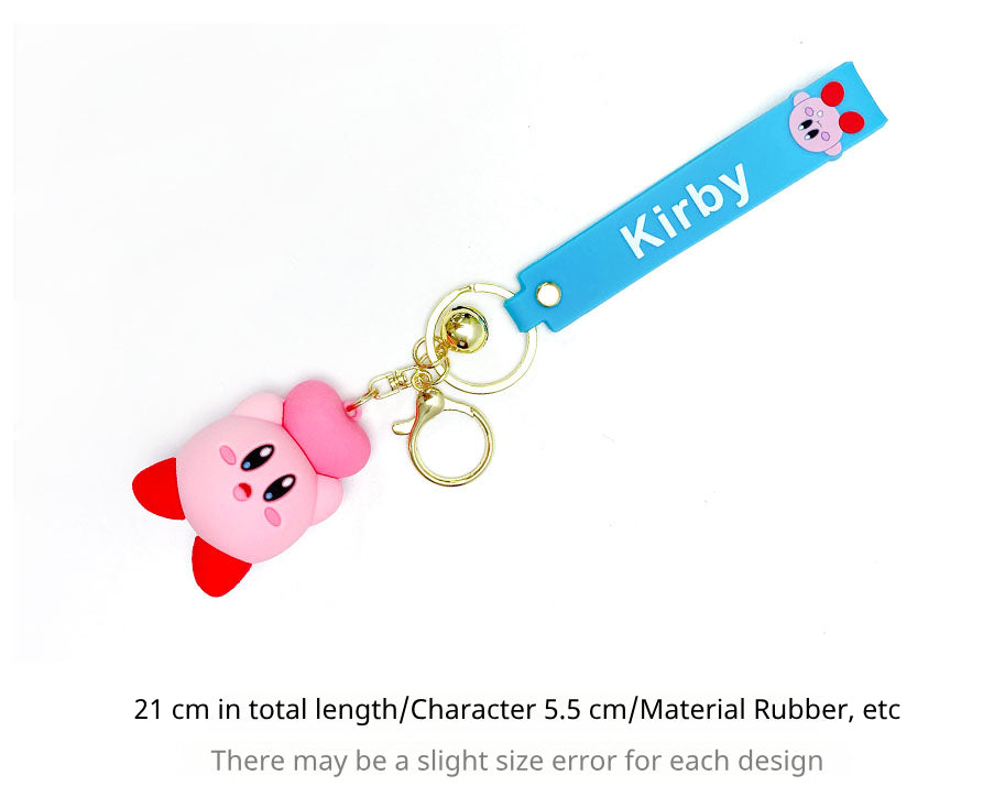 Kirby Star Allies Keychain ,Star Kirby Figure Character Car Key Chain ,Key Holder, Bag charm