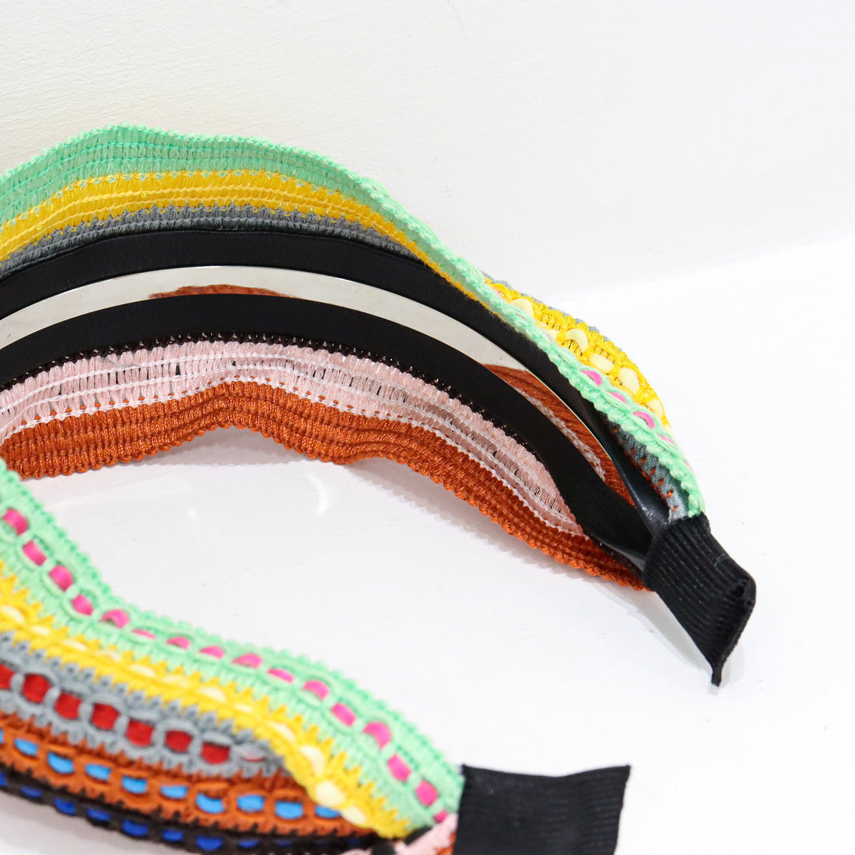 Hand made wide hairband with a vivid color scheme and full of ethnic vibes.-wide 8cm