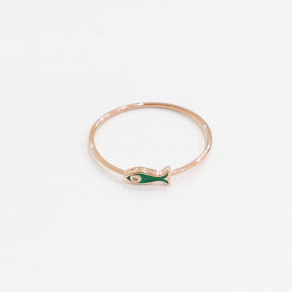 925 Sterling Silver Dainty FISH Ring, symbolizes luck and wealth ring. Lucky ring