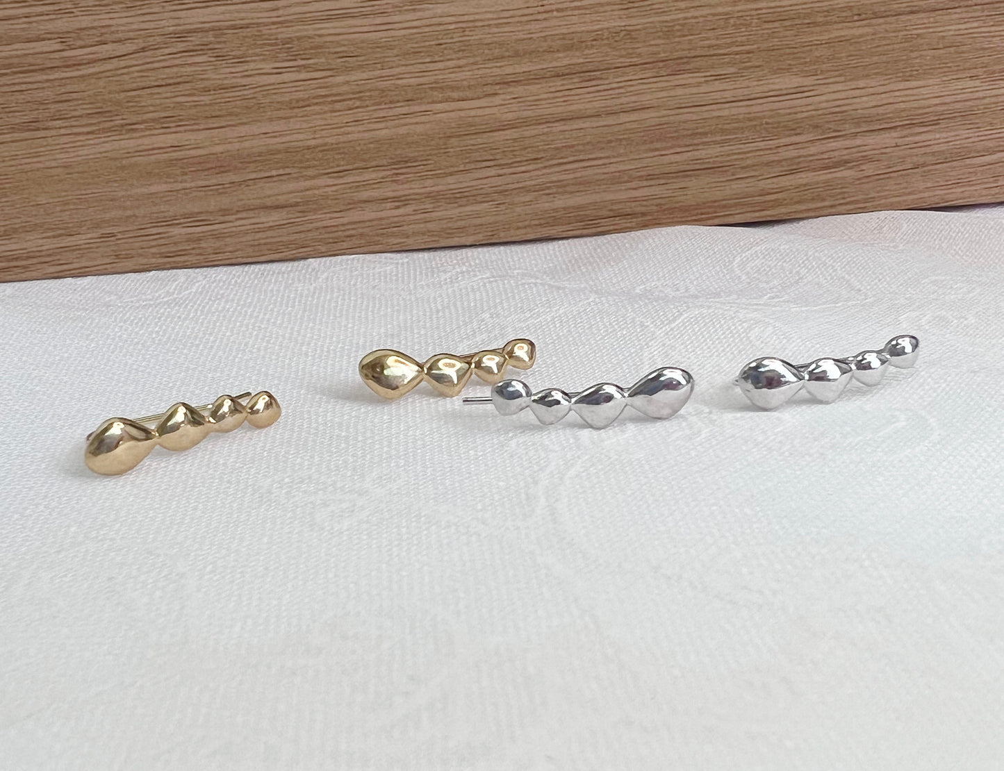 Water drop shape ear pin, Balls ear crawlers ,geometric Ear Crawlers,  bone shape ear Crawlers, Balls ear cuffs