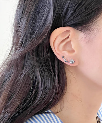 Sun, Moon and Star climber, Sun, Moon And Star Ear Crawler, Star ear pin