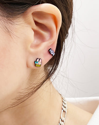 Sanrio Characters stud earrings My Melody set of 4  / Pompompurin set of 4  earrings