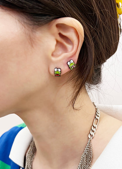 Sanrio character cute kerokero keroppi Earrings, kerokerokeroppi Frog earrings, character earrings