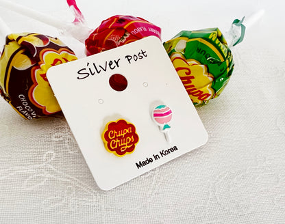 Chupa Chups Stud Earrings , Candy Earrings,  Lollipop earrings