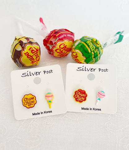 Chupa Chups Stud Earrings , Candy Earrings,  Lollipop earrings