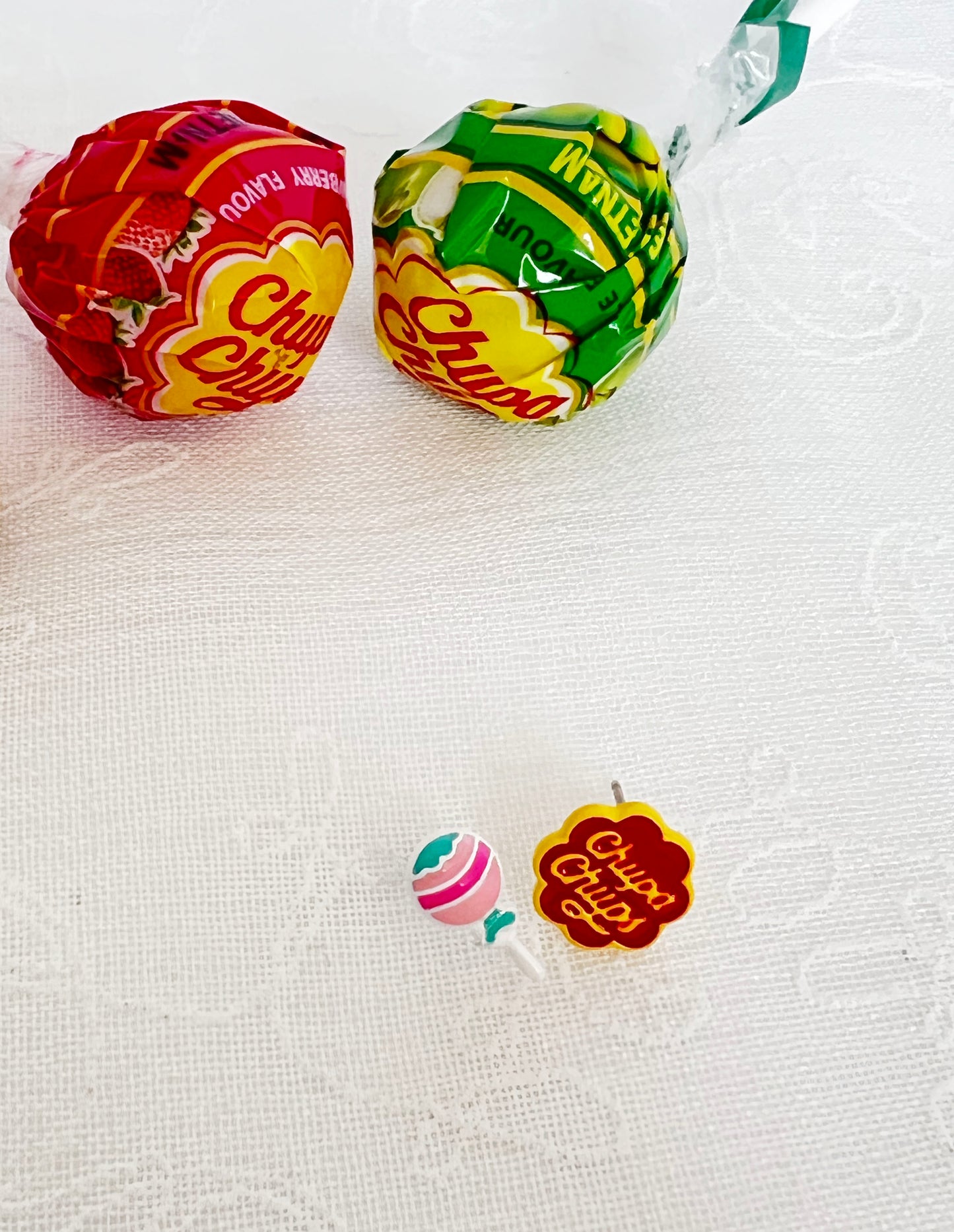 Chupa Chups Stud Earrings , Candy Earrings,  Lollipop earrings