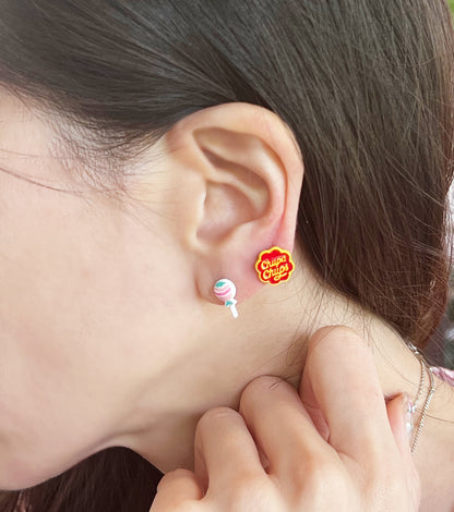 Chupa Chups Stud Earrings , Candy Earrings,  Lollipop earrings