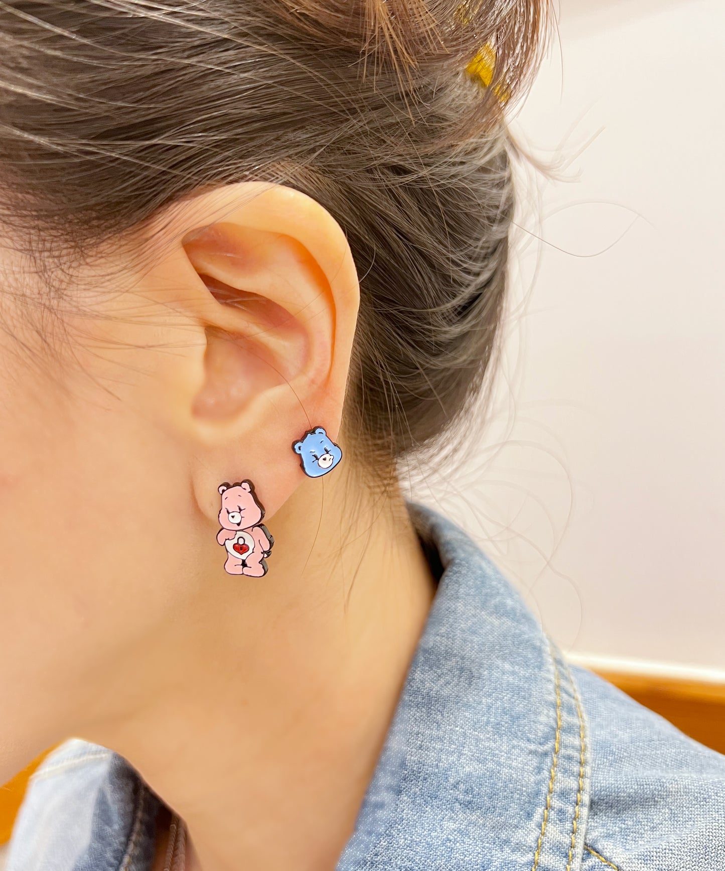 Care Bear Earrings, Care Bears ear jacket, drop earrings for Kids Earrings