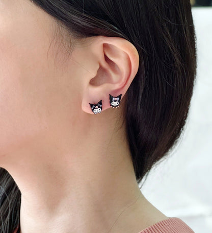 Sanrio stud earrings Kuromi , My Melody stud earrings, cute earrings