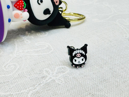 Sanrio characters 4 types Tiny Kuromi screw back ball Ear Piercing, Barbells Surgical Steel Cartilage earrings