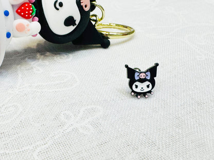 Sanrio characters 4 types Tiny Kuromi screw back ball Ear Piercing, Barbells Surgical Steel Cartilage earrings