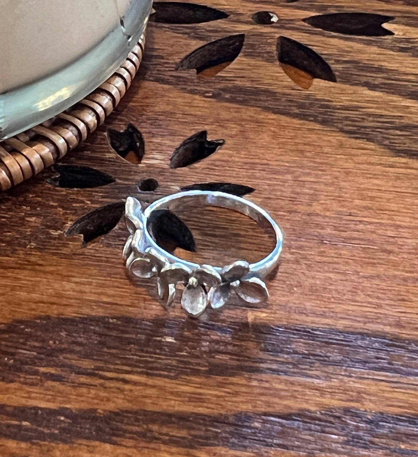 925 sterling silver Bunch of daisy flowers Ring, Flowers bouquet Ring, delicate petals flower three-dimensional ring