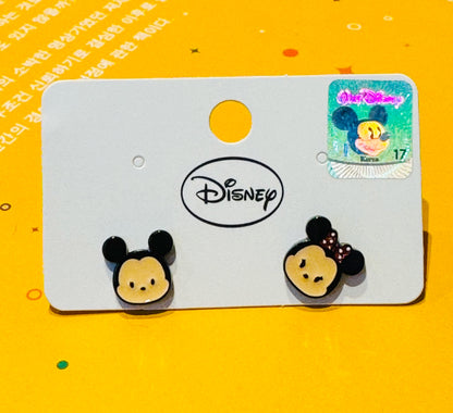 Disney-licensed disney sumsum characters earrings,  Micky mouse Minnie mouse couple stud earrings