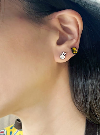 Cute Miffy rabbit characters earrings,Cartoon characters earrings-3 types