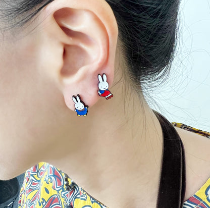 Cute Miffy rabbit characters earrings,Cartoon characters earrings-3 types