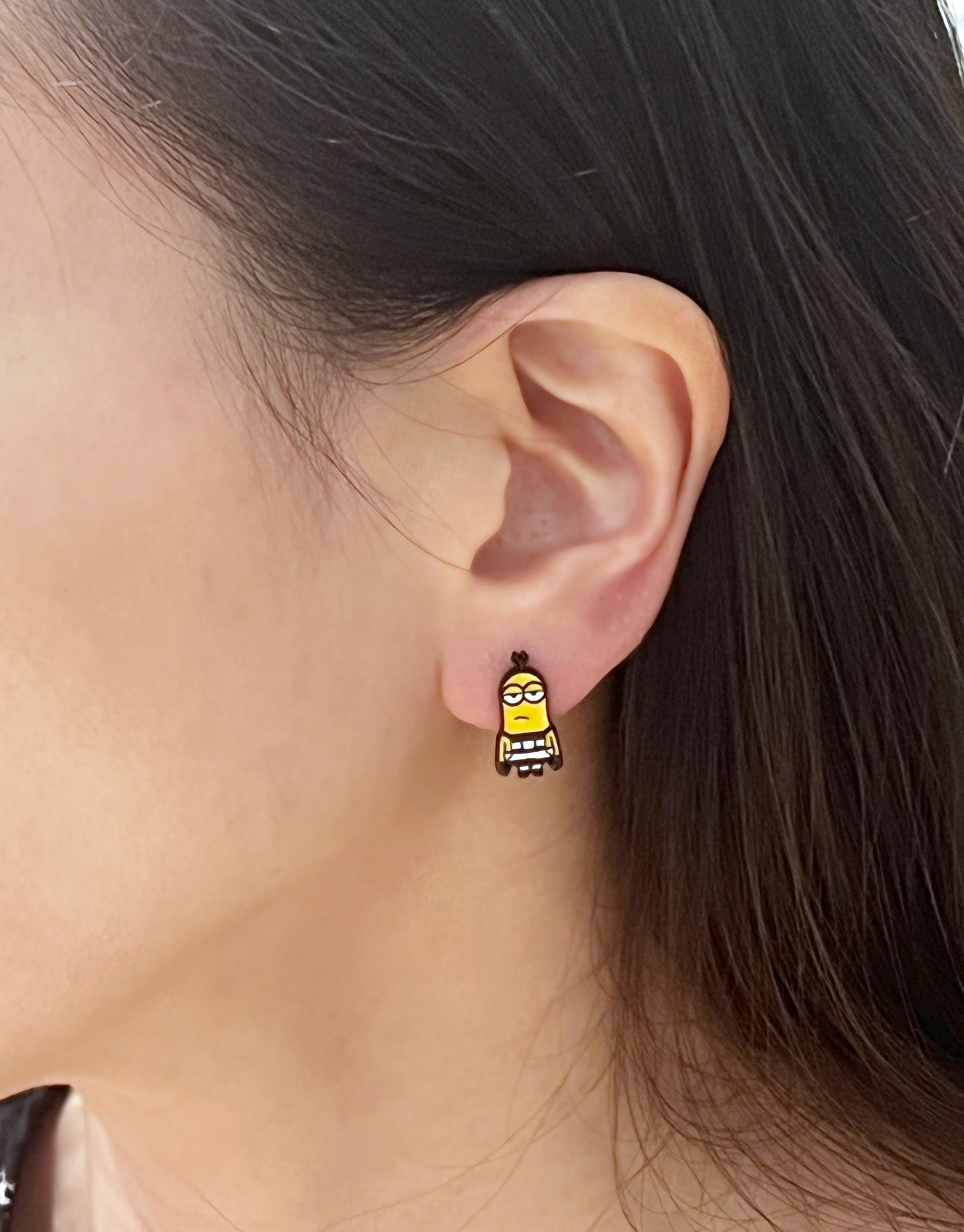 Cute Minions earrings, Movie Cartoon MINION Stud, Despicable Me Earrings