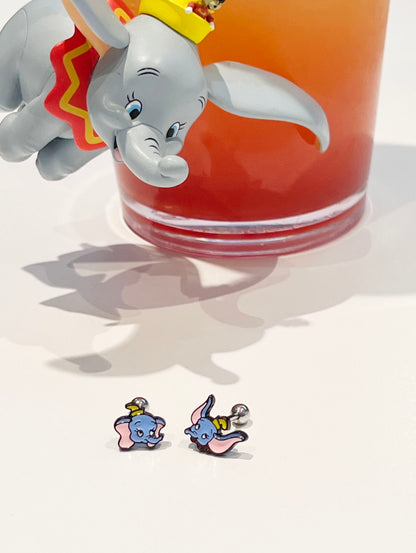 Cute Disney characters Dumbo Screw back earrings, screw back ball Ear Piercing, Barbells Surgical Steel Cartilage earrings