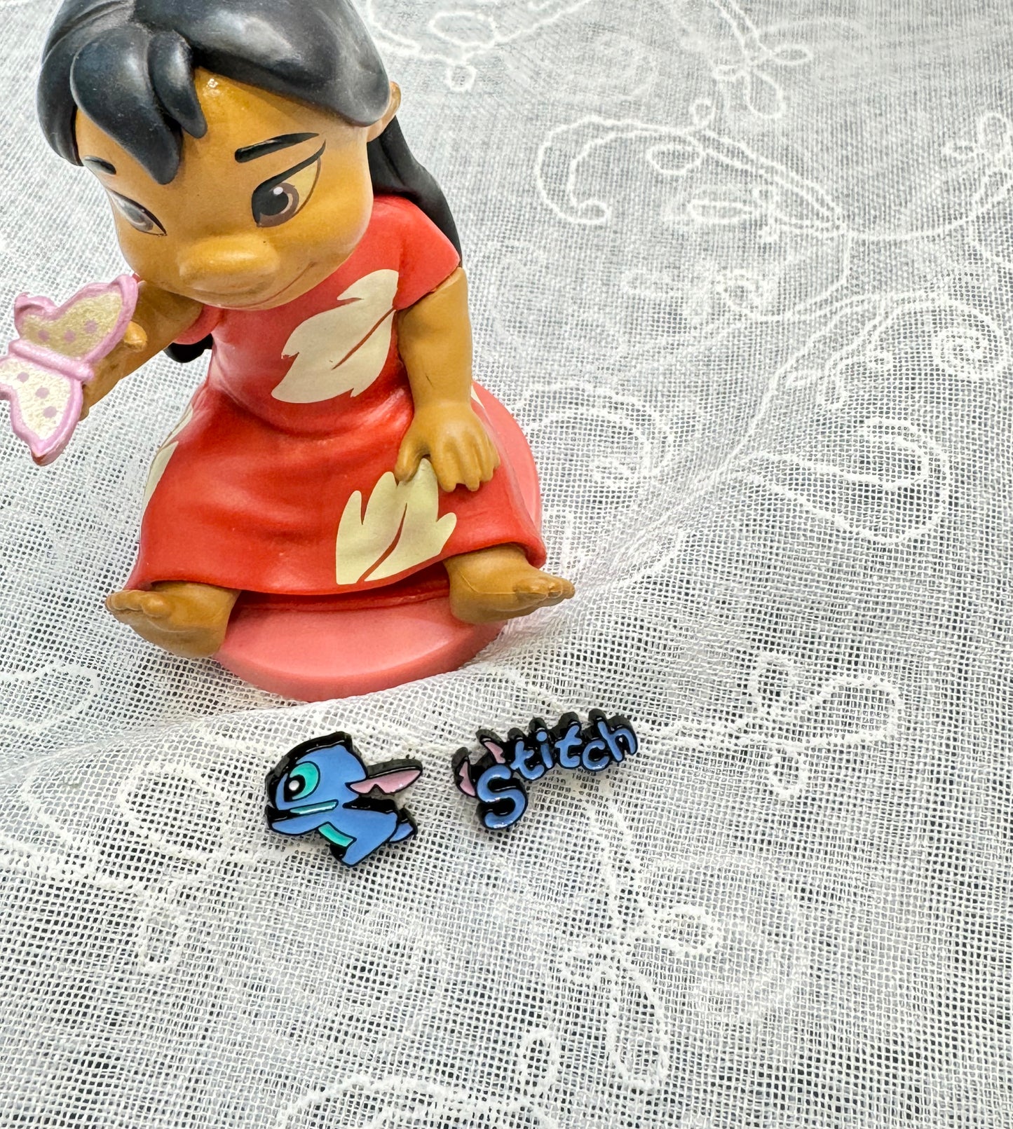 Cute Disney characters earrings, Lilo and Stitch Suds unbalance earrings-3