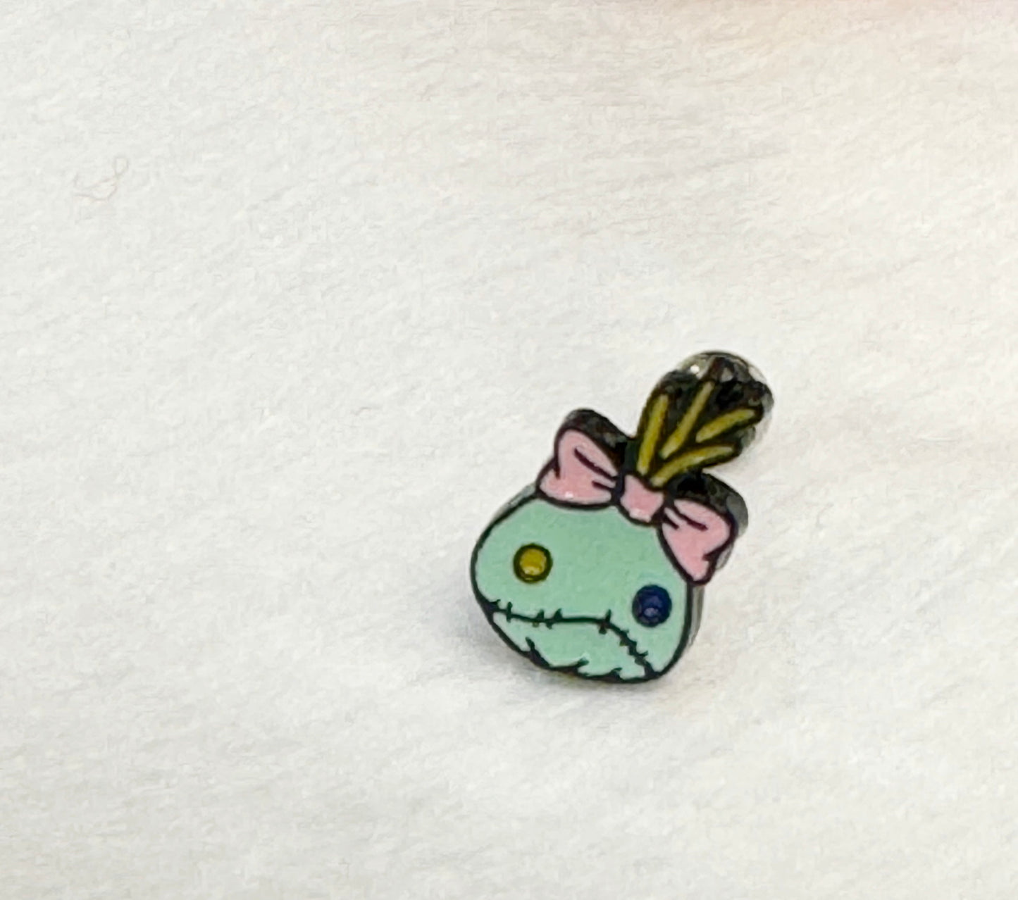 Disney characters lilo and scrump ear Surgical Steel piercing tiny ear Helix Piercing screw back ball ,Cartilage Piercing,Tragus Ear Jewelry Body Accessories