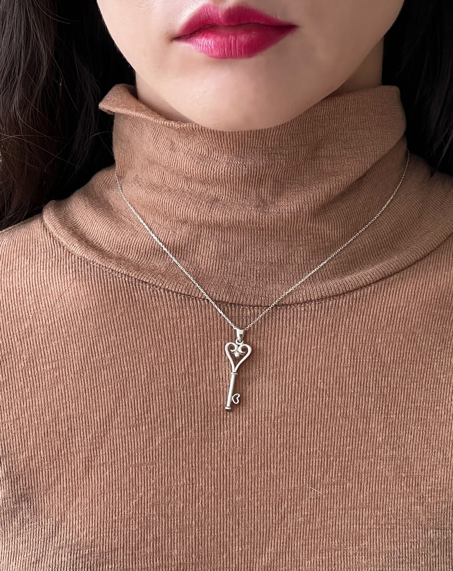 925 sterling silver Key to your heart Necklace - Celebrity Style