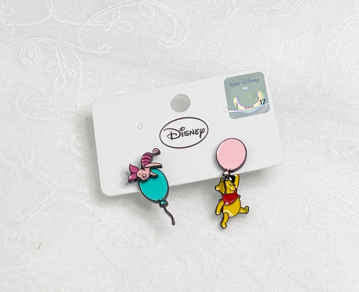 Disney-licensed characters earrings, Winnie the Pooh  Piglet Ear jackets two way earrings