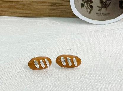 Baguette bread Stud Earrings /Sausage Hotdog earrings, Food Earrings, Carb Lovers