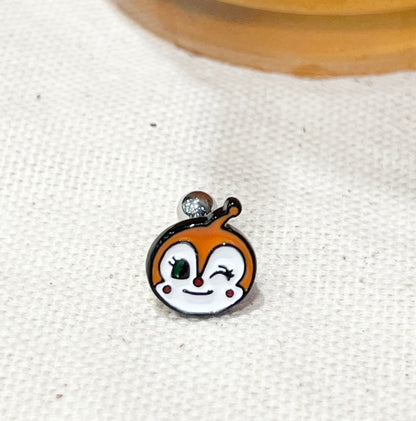 Anpanman ,Dokinchan,Baikinman screw back ball Ear Piercing, Barbells Surgical Steel Cartilage earrings kawaii japanese anime