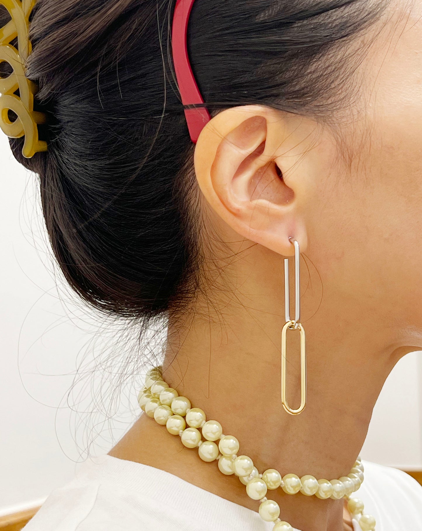 Paperclip Chain Earrings Link Chain Dangle Earrings Chain Drop Earrings  Minimalist Earrings  Cable Link Earrings Link Earrings