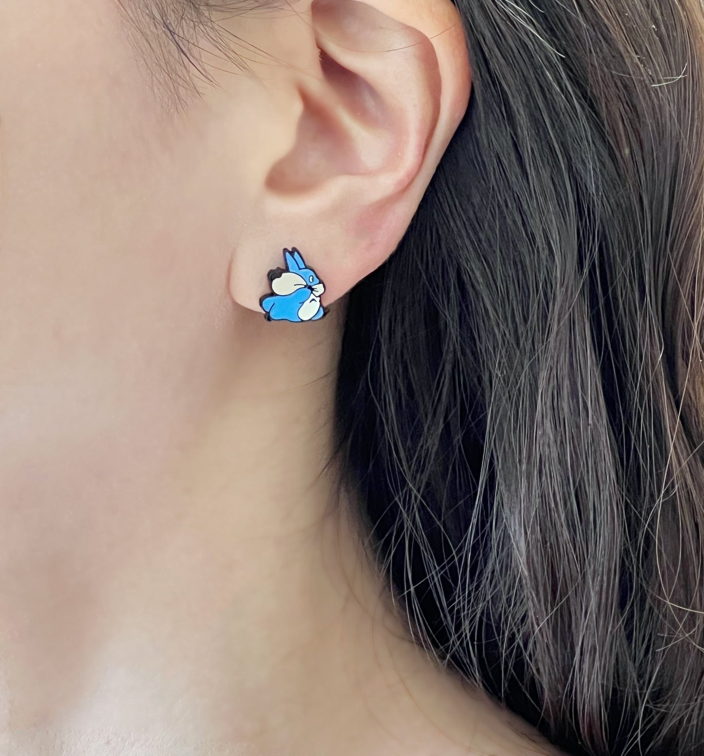 Totoro two ways earrings ,Totoro and Susuwatari post earrings Mei ,My neighbor Totoro stud earrings