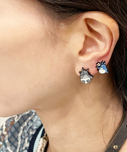 Ghibli Studio Earrings My neighbor Totoro unbalance earrings ,Totoro post earrings Japanese Anime character jewelry