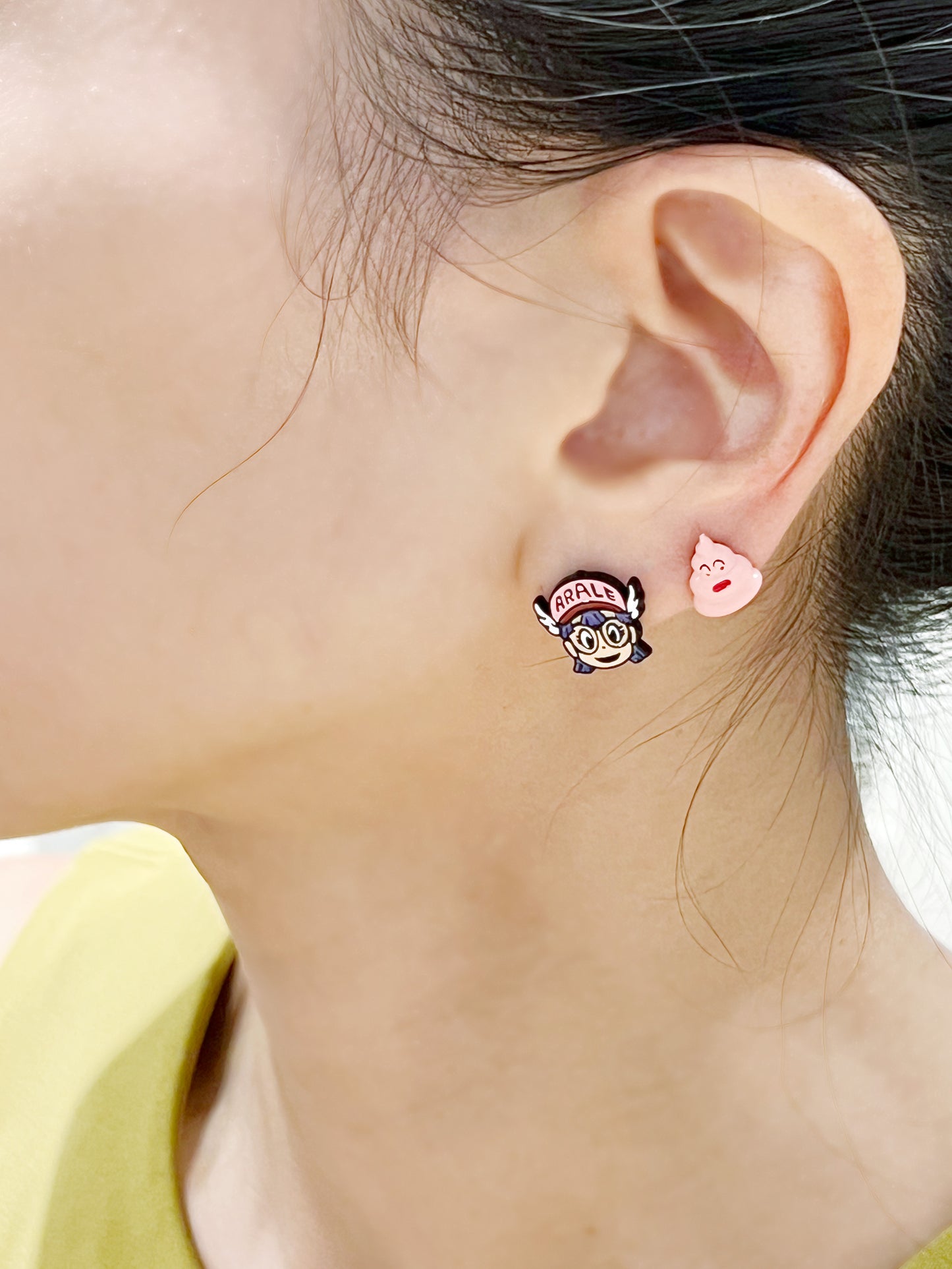 Arale Slump Dr. unbalance earrings Kawaii Japanese Anime characters earrings