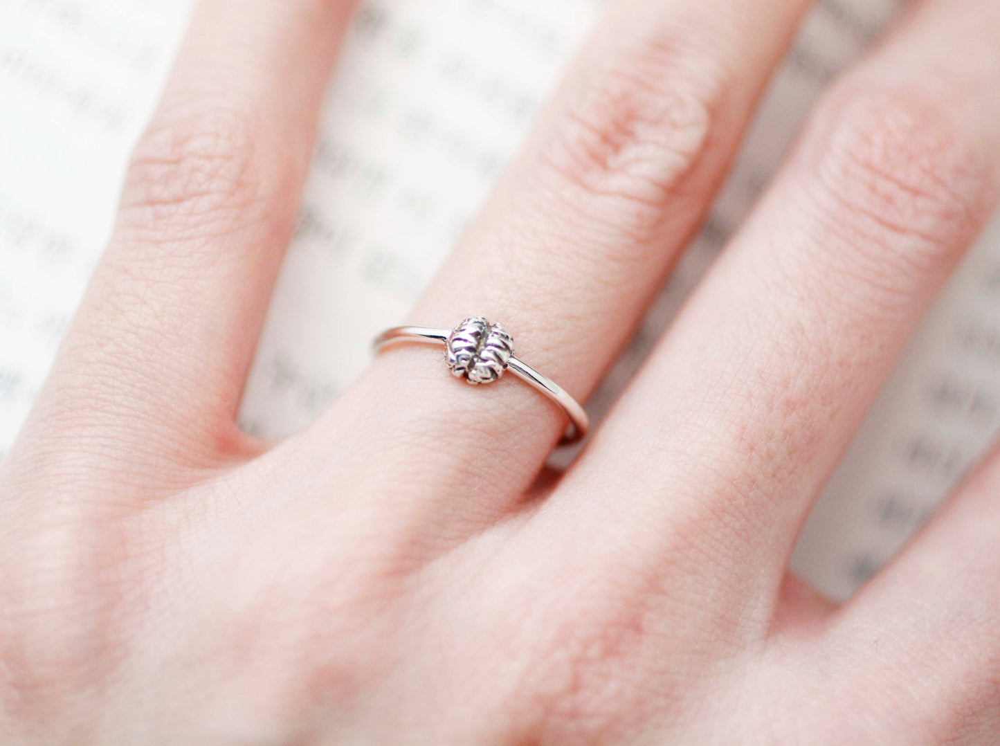 925 Sterling Silver EINSTEIN Brain Ring