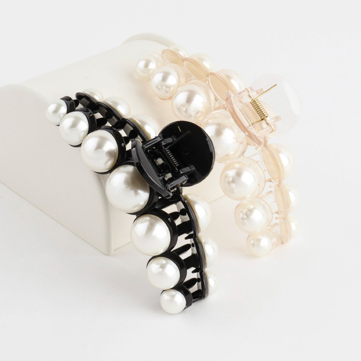 Hand made Pearl Hair Clamps, Hair Claw Clips for Thick Thin Hair, Trendy Hair Clamps