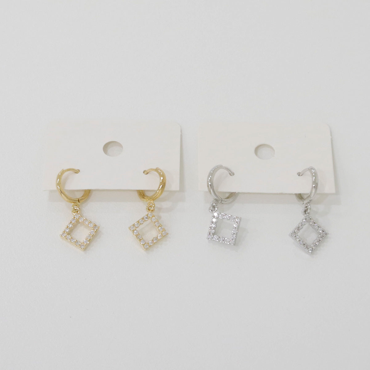 Square Cubic charm dangle Square Huggie Earrings cubic huggie hoops earrings ,huggie dangle earrings