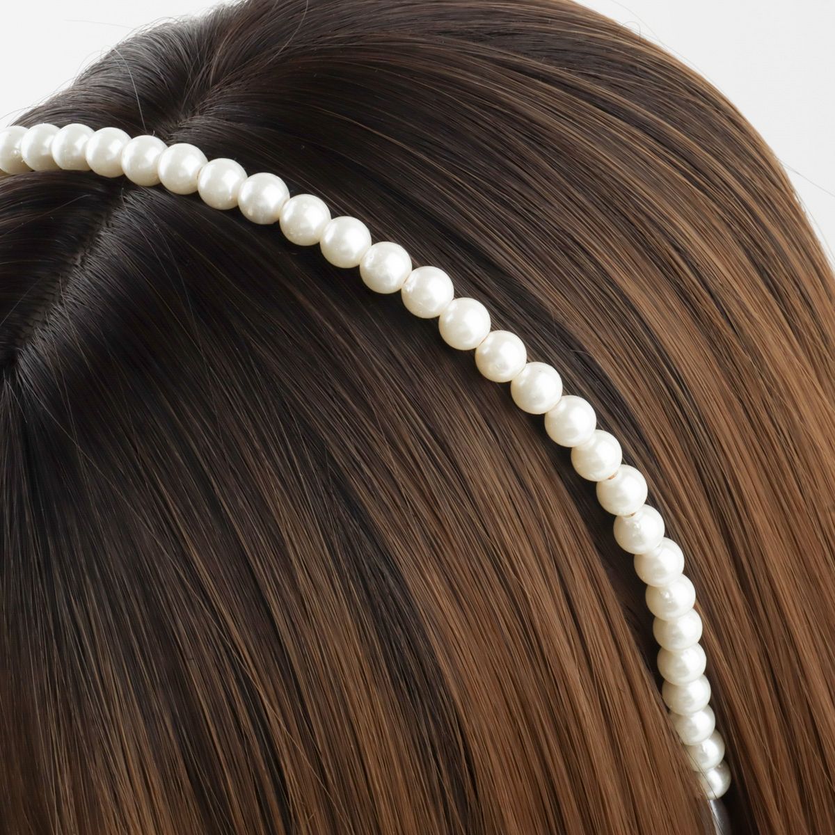 Hand made basic pearl beaded headband,Bridal Headband, Skinny Pearl Wedding Headband-2 size